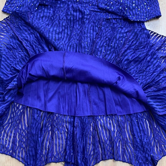 MAXIMA VINTAGE 3-PIECE SKIRT TOP CAMISOLE WOMEN Sz S EMBELLISHED SEQUINS PURPLE - Picture 15 of 16